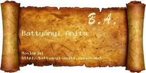 Battyányi Anita névjegykártya